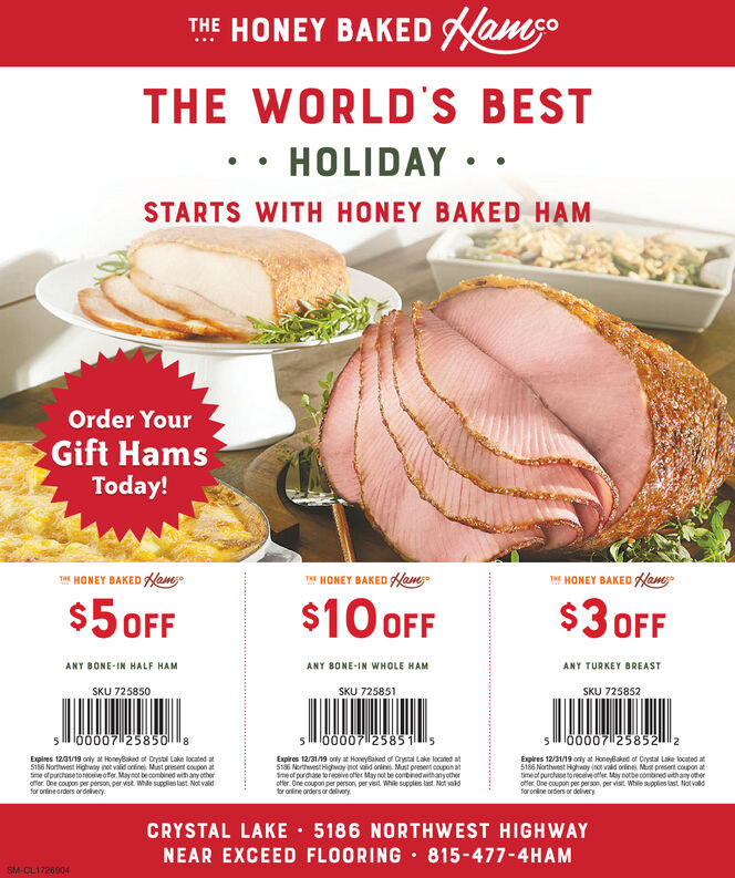 THURSDAY, DECEMBER 19, 2019 Ad The Honey Baked Ham Company Crystal