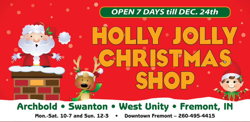 holly jolly christmas shop in west unity ohio