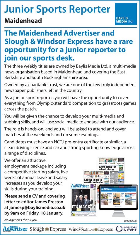 Windsor and maidenhead advertiser jobs