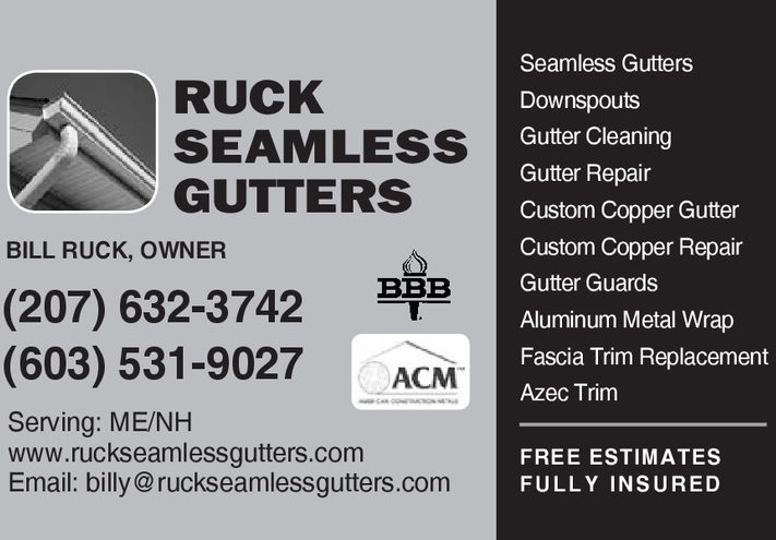 WEDNESDAY, MARCH 27, 2019 Ad - Ruck Seamless Gutter - The Forecaster